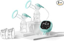 Zomee Z2 Double Electric Breast Pump - Shabbat Mode Edition - Portable, Hands Free Pumping Hospital Grade Wearable Breast Pump Including; Silicone Hands Free Collection Cups 8 OZ by TinyTreasures Baby Boutique