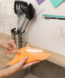 Swedish Dishcloths - 10 Pack Reusable Kitchen Dishcloths - Ultra Absorbent Dish Towels for Washing Dishes - Cellulose Sponge Cloth Cleaning Cloths - Orange by CozyNest Decor