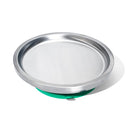 Avanchy Open Baby Plates with Suction – Stainless Steel Divided Plates for Toddlers, BPA-Free, Dishwasher Safe, Unbreakable, Non-Toxic, 100% Silicone Suction – Green by TinyTreasures Baby Boutique