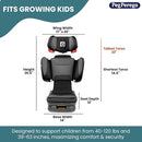 Peg Perego Viaggio Flex 120 Booster, 4D Total Adjust for Safety & Comfort, No Armrests, Compact Fold for Travel, 40-120 lbs, Made in Italy, Licorice (Black) by TinyTreasures Baby Boutique