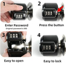 Door Knob Lockout Device Cover to Disable Doorknob/Faucet/Water Valve Hose Lock Door Handle Temporary Lock for Bedroom Door from Outside Handle Without Drilling (2, Black) by TinyTreasures Baby Boutique