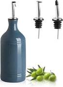 Sweejar Ceramic Olive Oil Dispenser Bottle, Opaque Oil Cruet Protects Oil to Reduce Oxidation, Suitable for Storage Oil, Vinegar, Coffee Syrups & Other Liquids, Pack of 1, 15.5 Fl Oz (Fog Blue) by CozyNest Decor