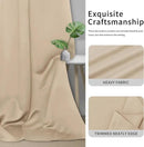 Easy-Going Blackout Curtains for Bedroom, Solid Thermal Insulated Grommet and Noise Reduction Window Drapes, Room Darkening Curtains for Living Room, 2 Panels (42x45 in, Beige) by CozyNest Decor