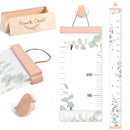 Growth Chart for Wall 7 Ft Height Chart with Keepsake Box & Hook Waterproof Canvas Measure Wall Ruler Removable Neutral Nursery Wall Decor for Baby Kids Toddlers by TinyTreasures Baby Boutique