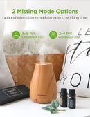 InnoGear Essential Oil Diffuser with Oils, 100ml Aromatherapy Diffuser with 6 Essential Oils Set, Aroma Cool Mist Humidifier Gift Set, Yellow Wood Grain by TinyTreasures Baby Boutique