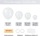 130pcs Clear Balloons Different Sizes 18" 12" 10" 5" Transparent Latex Balloon Garland Arch Kit for Birthday Baby Shower Graduation Wedding Gender Reveal Anniversary Party Decorations by CozyNest Decor