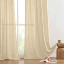 Joydeco Linen Curtains 84 Inch Length 2 Panels Set, Light Filtering Curtains for Bedroom Living Room,Linen Blend Drapes 52 Inches Wide with Back Tab Rod Pockets (W52 x L84 Inch, Natural) by CozyNest Decor