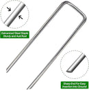 4 Inch 50 Pack Landscape Staples Galvanized Garden Stakes Anti-Rust Landscape Pins for Weed Barrier Fabric, Artificial Turf and Landscape Fabric