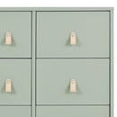 Delta Children babyGap Legacy 6 Drawer Dresser with Leather Pulls and Interlocking Drawers Greenguard Gold Certified, Sage Green w/Natural by TinyTreasures Baby Boutique