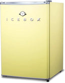 2.5 Cu. Ft. Compact Refrigerator, ENERGY STAR Certified Small Refrigerator, Single Door Mini Fridge with Freezer, R600a Refrigerant, IBCR25SUN , Sun Yellow by CozyNest Decor