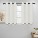 Easy-Going Blackout Curtains for Bedroom, Solid Thermal Insulated Grommet and Noise Reduction Window Drapes, Room Darkening Curtains for Living Room, 2 Panels (42x36 in, Ivory) by CozyNest Decor