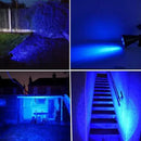 T-SUN Blue Solar Spotlights, Outdoor Waterproof Auto ON/Off Adjustable Garden Pond Lights for Tree, Patio, Yard, Driveway, Stairs, Pool Area by GreenHaven Gardens