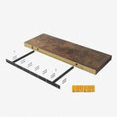 Floating Shelf, Set of 2 Wall Shelf, 24 in W x 12.75 in D x 2 in H Wooden Floating Wall Shelf with Invisible Brackets for Living Room/Bedroom/Bathroom/Kitchen Storage and Decor, Rustic Brown by CozyNest Decor