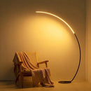 NUÜR Arc Floor Lamp, 67" Tall Black Gold LED Modern Standing Floor Lamp with Remote Control, Arched Bright Floor Lamps for Living Room Bedroom Office Home (Black) by CozyNest Decor