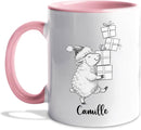 Personalized Name Sheep Lover Coffee Mug, Funny Sheep White Cup Gift For Men Women Dad Mom Daughter Son, Custom Sheeps Accent Ceramic Teacup 11 15 Oz, Sheeps Travel Mug Gift for Birthday Christmas by TinyTreasures Baby Boutique
