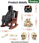 Halloween Fun Miniature Grim Reaper Figurine,Gothic Horror Resin Grim Reaper Decor,for Bookshelf Decor,Desk Trinkets,Collectible,Party Gifts by CozyNest Decor