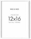 HAUS AND HUES White 12x16 Picture Frame - Modern Aluminum Wall Art Display - Minimalist, Lightweight 12x16 White Frame for Art Prints, Photos, Posters - Ready-to-Hang Vertically & Horizontally by CozyNest Decor