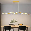 Modern Ceiling Pendant Light, with Remote Control Dimmable 3 Color Mode & Brightness Ceiling Lamp, Anti-Flicker Dining Light Fixture for Kitchen, Dining Room (Gold, 59IN) by CozyNest Decor
