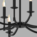 Round Black Chandeliers, Modern Candle Hanging Lights, LED Pendant Lighting Ceiling for Dining Room Bedroom Kitchen Island Farmhouse Living Room (Black-A 9Lights) by CozyNest Decor