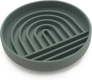The Slowdown Bowl Silicone Slow Feeder for Cats & Kittens, Slow Eating Mealtime Solution with Modern Lick Mat Design, Reduces Gulping, Fits 1 Cup 6” Across x 1.25” Tall, Small-Spruce by CozyNest Decor