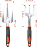 Garden Tool Set, 2 Pack Heavy Duty Gardening Tools Set Include Garden Shovel and Hand Rake Claw Tool with Ergonomic Handle, Small Gardening Hand Tools for Digging Weeding Planting Transplanting by GreenHaven Gardens