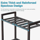 Versatile Indoor/Outdoor Plant Stand – High-Strength Aluminum with 300 LBS Load Capacity - Ideal Decor for Patios, Gardens, Living Rooms | L21.6 x W11.8 x H22 inches by GreenHaven Gardens