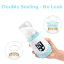 Portable Cordless Baby Bottle Warmer for Travel, Rechargeable with 8 Adapters & 1 Milk Powder Container, Safe Material, Fast Heating, Compatible with Major Brands,Blue by TinyTreasures Baby Boutique