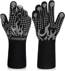 Comsmart BBQ Gloves, 1472F Heat Resistant Silicone Non-Slip Oven Mitts, Long Kitchen Gloves Perfect for Grilling, Cooking, Baking, Cutting by GreenHaven Gardens