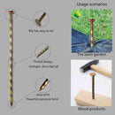 50 Pack - 8" Solid Galvanized Non-Rust Metal Garden Stakes, Spiral Landscape Edging Spikes/Anchors, for Paver Edging, Weed Barriers, Turf, House Construction, Carpentry Nail, Tent, Anchoring Spikes by CozyNest Decor