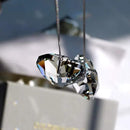 Clear Crystal Suncatcher, 2pc 45mm Heart, Handmade Prism Pendant for Windows, Outdoor Indoor Hanging Ornament, Rainbow Maker Gifts for Mom, Grandma, Friends (2 Hearts, Clear)