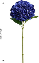 8Pcs Navy Blue Fake Flowers Silk Hydrangea Artificial Flowers Bouquets Faux Hydrangea Stems for Home Table Centerpieces Wedding Party Decoration by CozyNest Decor