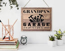 BQL Rustic Wood Sign, Father's Day Gift, Grandpa's Gift, Decor Hanging Wood Sign, 8X10inch, Printed Wood Wall Art Sign, Grandpa's Garage, If He Can't Fix It We're All Screwed by CozyNest Decor