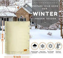 Side Opening Backflow Preventer Cover, Pipe Insulation Cover for Irrigation Valve, Sprinkler Valve, Outdoor Water Pipe, Winter Freeze Protection & UV Resistance Backflow Cover, 16" W x 20" H, Beige by GreenHaven Gardens