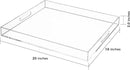 Clear Rectangular 18x20 Inches Acrylic Ottoman Tray Decorative Serving Tray with Cutout Handles Organizer Tray on Coffee Table Countertop Big Breakfast Bed Tray Living Room Appetizer Serving Food by CozyNest Decor