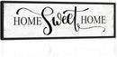 Home Sweet Home Wall Decor: Modern Farmhouse Rustic Sign 12" x 40", Master Bedroom Above Bed Framed Hanging Plaque, Family Decorative for Living Room by CozyNest Decor