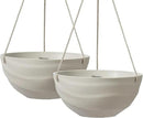 La Jolie Maison 10 Inch Hanging Planters for Indoor Plants, Outdoor Garden Planter Pots with Self-Watering Tray, Oatmeal, Set of 2 by GreenHaven Gardens