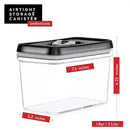 DWËLLZA KITCHEN Airtight Food Storage Containers - Pantry Snacks Kitchen Container, Baking Supplies, 4LB Sugar & Flour Canister - 4 Pc Set All Same Size - Clear Plastic BPA-Free - Keeps Fresh & Dry by CozyNest Decor