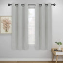Easy-Going Blackout Curtains for Bedroom, Solid Thermal Insulated Grommet and Noise Reduction Window Drapes, Room Darkening Curtains for Living Room, 2 Panels(46x63 in, Greyish White) by CozyNest Decor