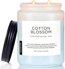 M&SENSE Clean Cotton Scented Candle - 19.4oz Natural Soy Wax Clean Cotton Blossom Scent Non Toxic Candle, 110-Hour Slow Burning 2-Wick Aromatherapy Home Fragrance Gifts for Home Decor by CozyNest Decor