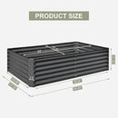 Domi Raised Garden Beds Outdoor, 8x4x1.5Ft Thickening Tall Metal Rectangular Deep Root Box Planter for Vegetables, Flowers, Herbs, and Succulents 1.5" Deep w/ 342 Gallon Capacity - Dark Gray by GreenHaven Gardens