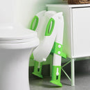 Potty Training Seat with Step Stool Ladder, SKYROKU Potty Training Toilet for Kids Boys Girls Toddlers - Comfortable Safe Potty Seat with Anti-Slip Pads Ladder Green by TinyTreasures Baby Boutique