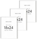 HAUS AND HUES 18x24 White Metal Picture Frames - Features Premium Aluminum, Vertical & Horizontal Hang, Shatterproof Plexiglass - Perfect for Home, Room, Office (18x24 in, White, Set of 3) by CozyNest Decor