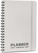 Undated Monthly Planner 2025-2026 - 18 Month Calendar Planner Book for School, Office and Home - Hardcover Blank Planners for Goals, Tasks and Dates - B5 Beige by TinyTreasures Baby Boutique
