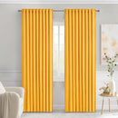 MIULEE Yellow Back Tab Blackout Curtains 84 Inch Length 2 Panels Set for Living Room Bedroom Privacy, Rod Pocket/Pinch Pleat Thermal Insulated Room Darkening Pleated Light Blocking Drapes by TinyTreasures Baby Boutique