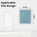 Self Adhesive Curtains, Black Out Shade for Window, Blackout Fabric Temporary Window Coverings Easy to Hang Curtains No Rod Needed, Use for Bedroom, Room, Kitchen, 47" W X 59" L, Lake Blue, 1 Panel by TinyTreasures Baby Boutique