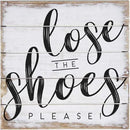 Simply Said, INC Perfect Pallets Petites No Shoes Sign - Lose The Shoes Please - 8 x 8 inch Wood Sign - Kindly Remove Your Shoes Sign - Made in USA - PET18388 by CozyNest Decor