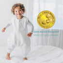 Tealbee Dreamsuit: Toddler Sleep Sack with Feet 12-18 months, 18-24 months - 1.5 TOG Winter Baby Wearable Blanket for Walkers - Rayon made from Bamboo, Organic Cotton Sleep Bag (12m-2T) - Brushed Dots by TinyTreasures Baby Boutique
