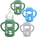 BUSOHA 3 Pack Silicone Sleeves for Dr. Brown's Glass Baby Bottles - Drop Protection Baby Bottle Sleeves Compatible with Dr. Brown's Newborn Glass Bottles with Silicone Handles,4 oz by TinyTreasures Baby Boutique