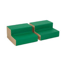 ECR4Kids SoftZone Junior Mix n' Match Step, Beginner Playset, Green, 2-Pack by TinyTreasures Baby Boutique