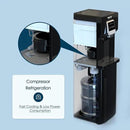 VECYS Bottom Loading Water Cooler with Ice Maker, Cold Water Supply with 18LBS Daily Ice Making, Compatible with 3 or 5 Gallon Bottles, Ideal for Home and Office (No Hot Water) by CozyNest Decor